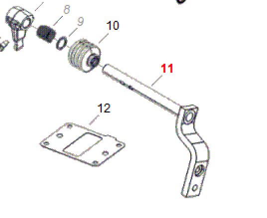 EJE DE SELECTOR DE VELOCIDAD CAJA CARGO 1721 